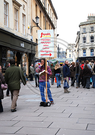 street advertisment plackard bath