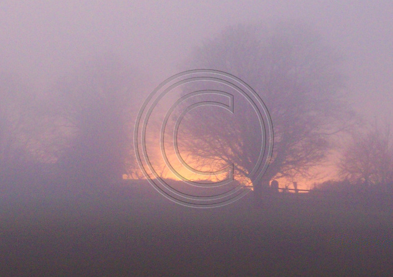 Misty Irish Sunset